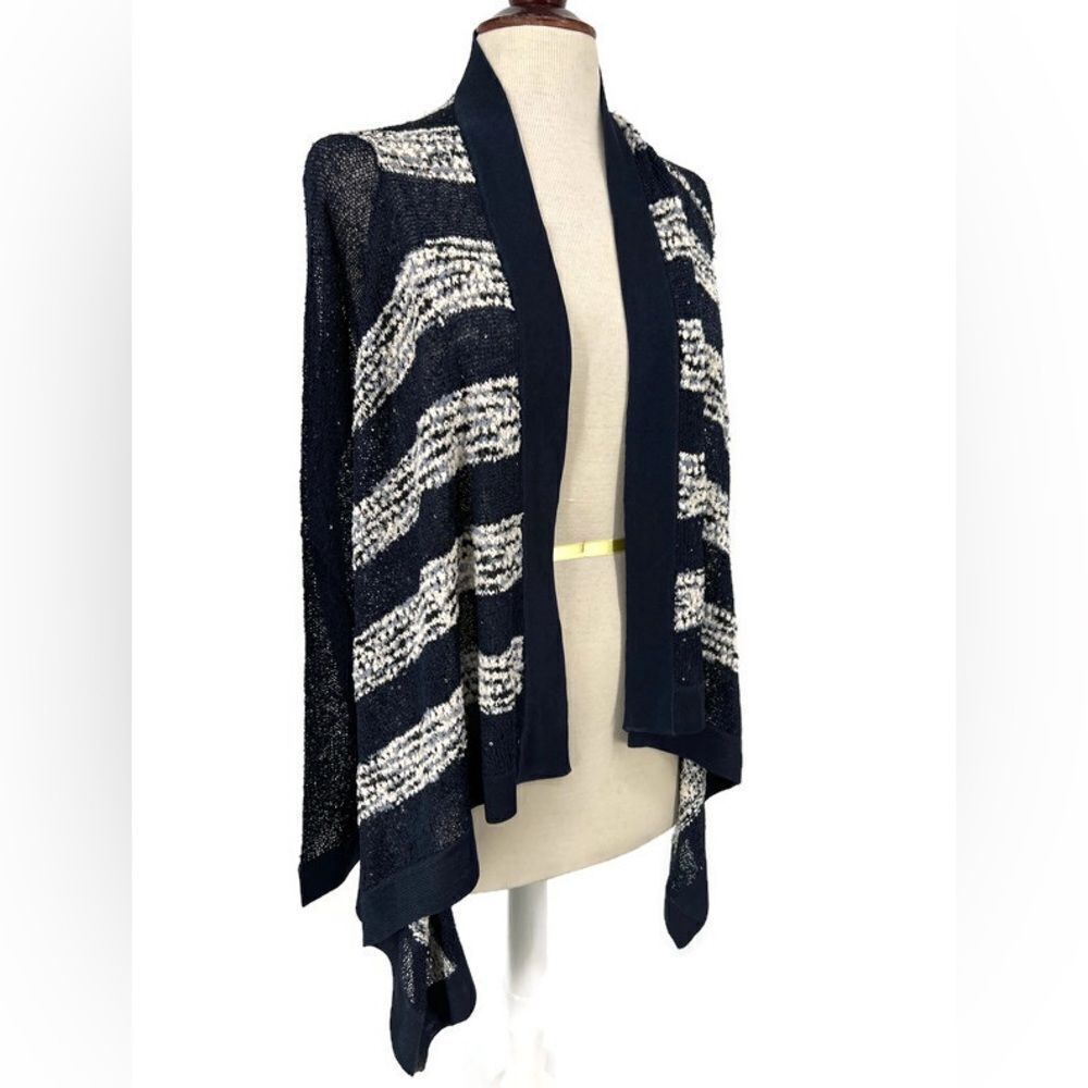 NWT Dolce Cabo‎ Striped Open Draped Cardigan Sweater Sz S/M